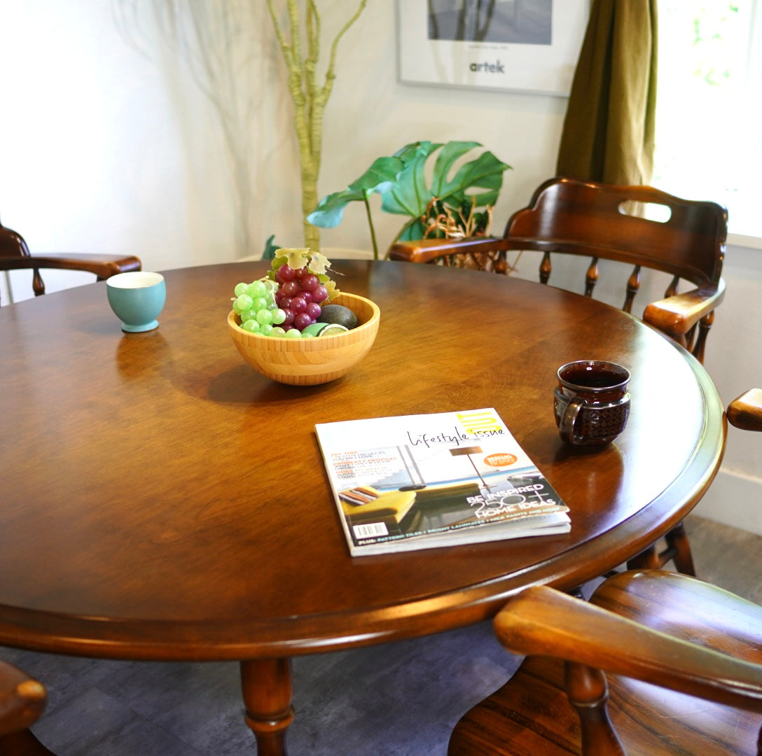 飛騨産業 / HIDA 穂高 ラウンドダイニングテーブル 中古 木 円 机 廃盤