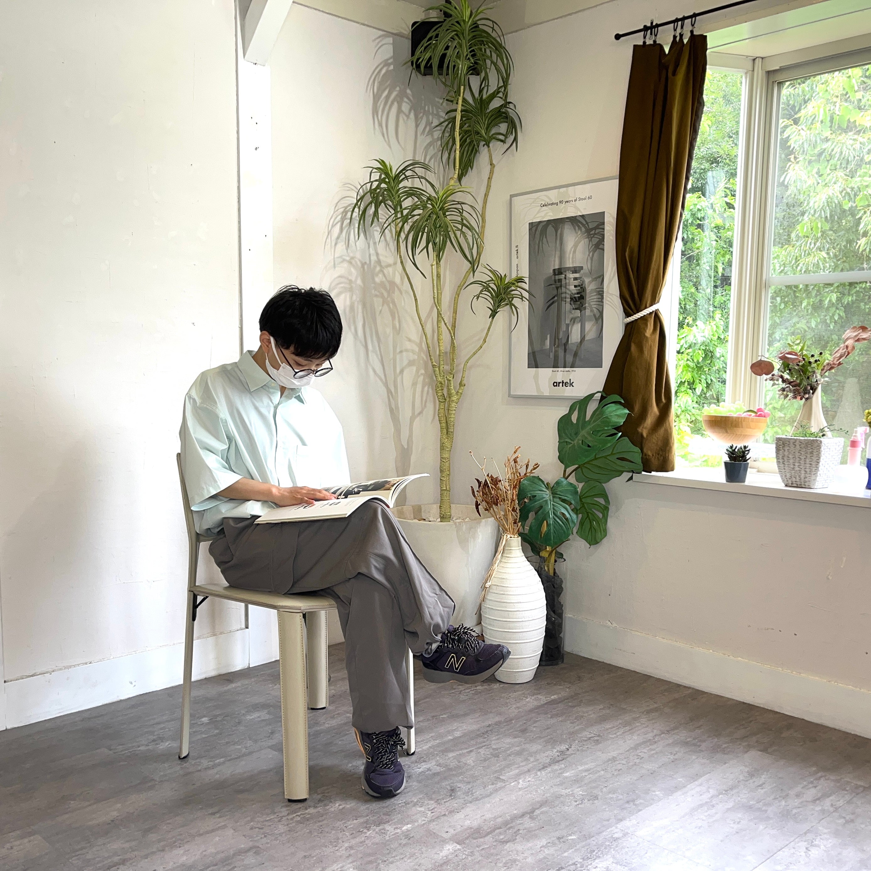 ファセム / Fasem S92 レザーダイニングチェア ホワイト ジャンカルロ