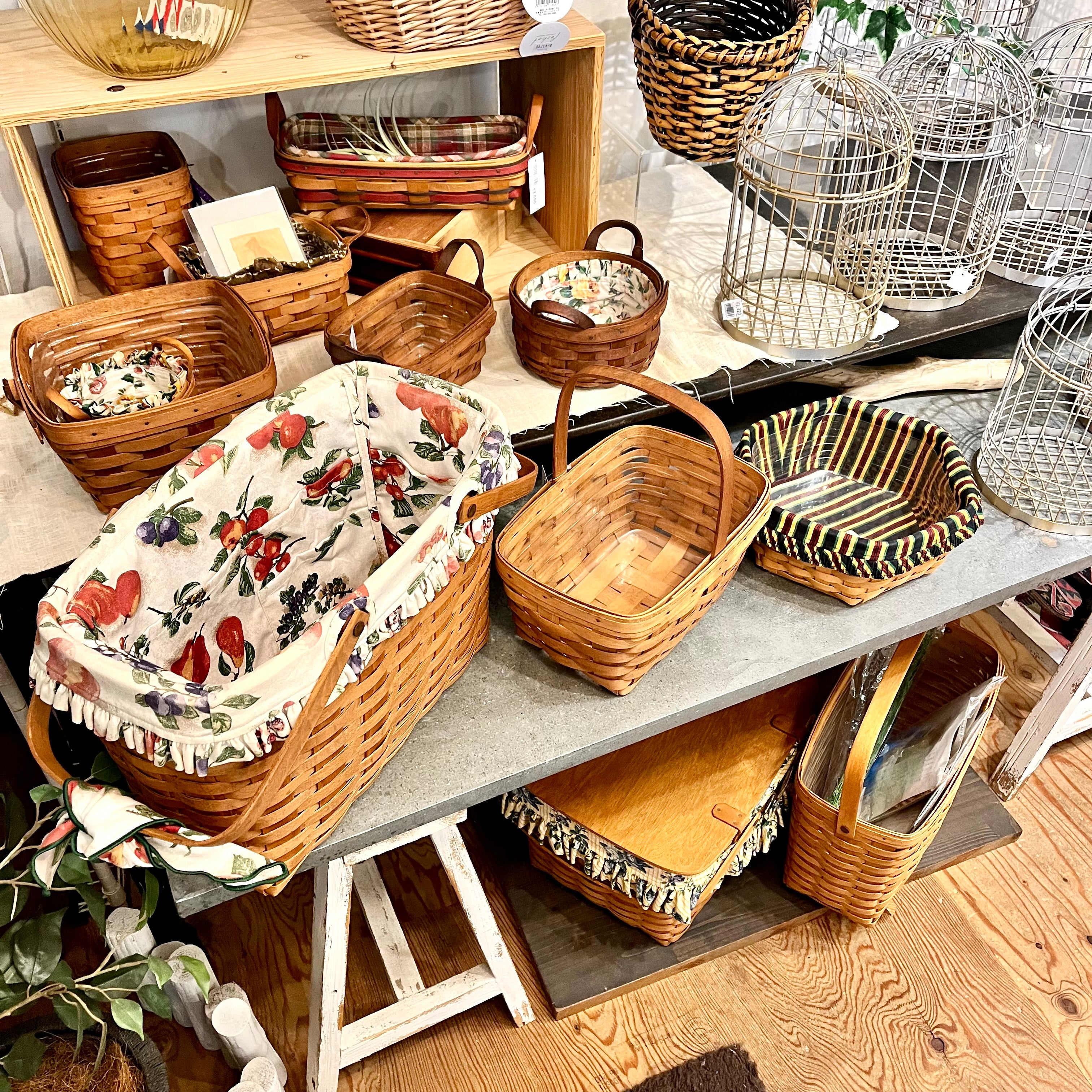 ロンガバーガー/Longaberger バスケット 大【1a】 かご カントリー