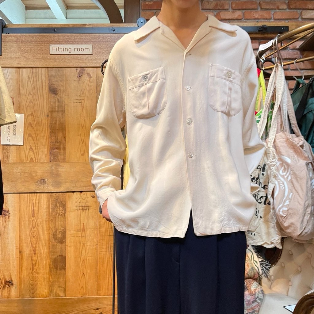 古着】60s holbrook レーヨンシャツ メンズ ヴィンテージ 安い 中古 美品