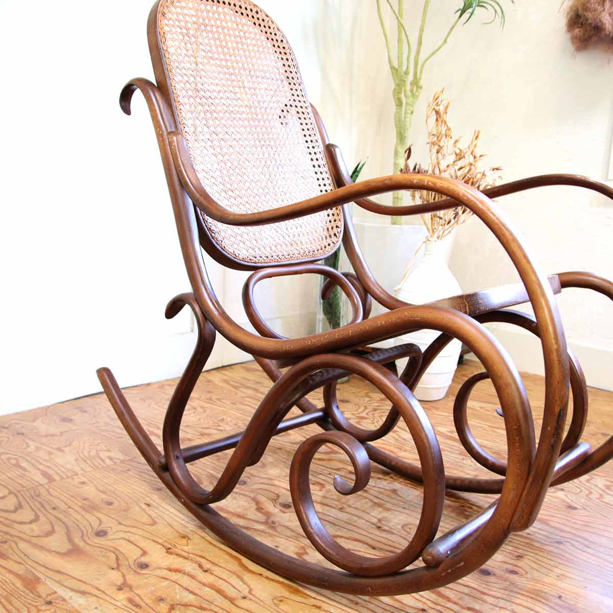 マルニ木工 / maruni ロッキングチェア 揺れ椅子 絶版 曲木 ラタン 籐