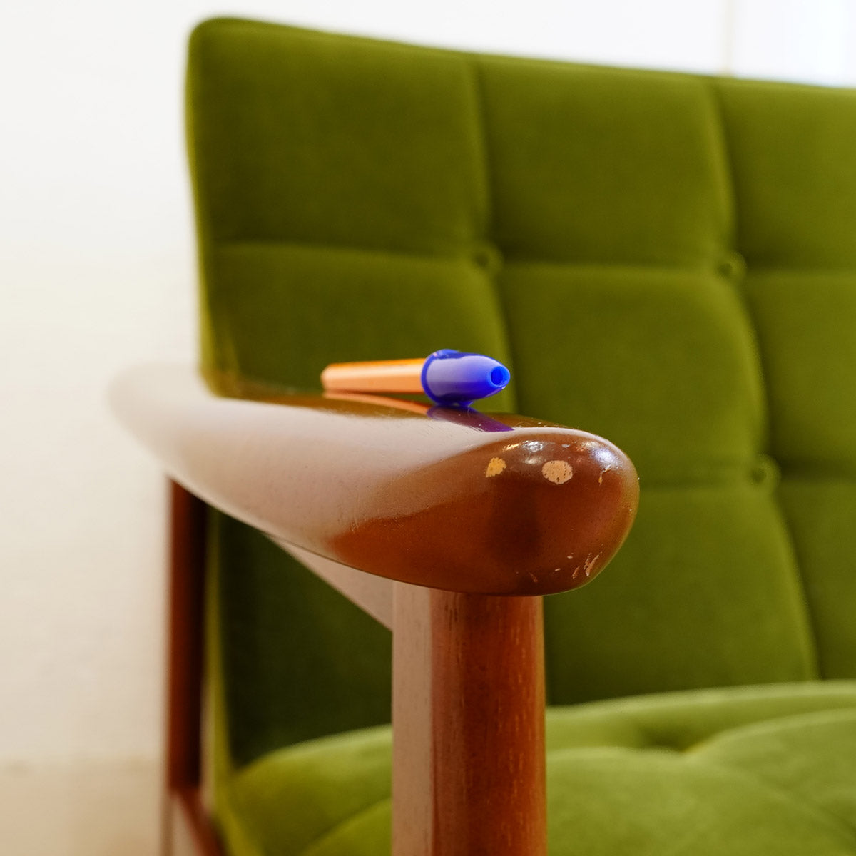 カリモク60 / karimoku60 Kチェア 2シーター モケットグリーン 二人