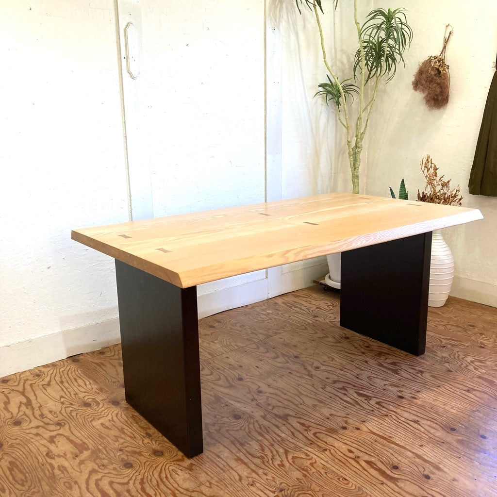 柏木工 無垢材 ダイニングテーブル 150㎝ 飛騨 展示品 オーク タモ