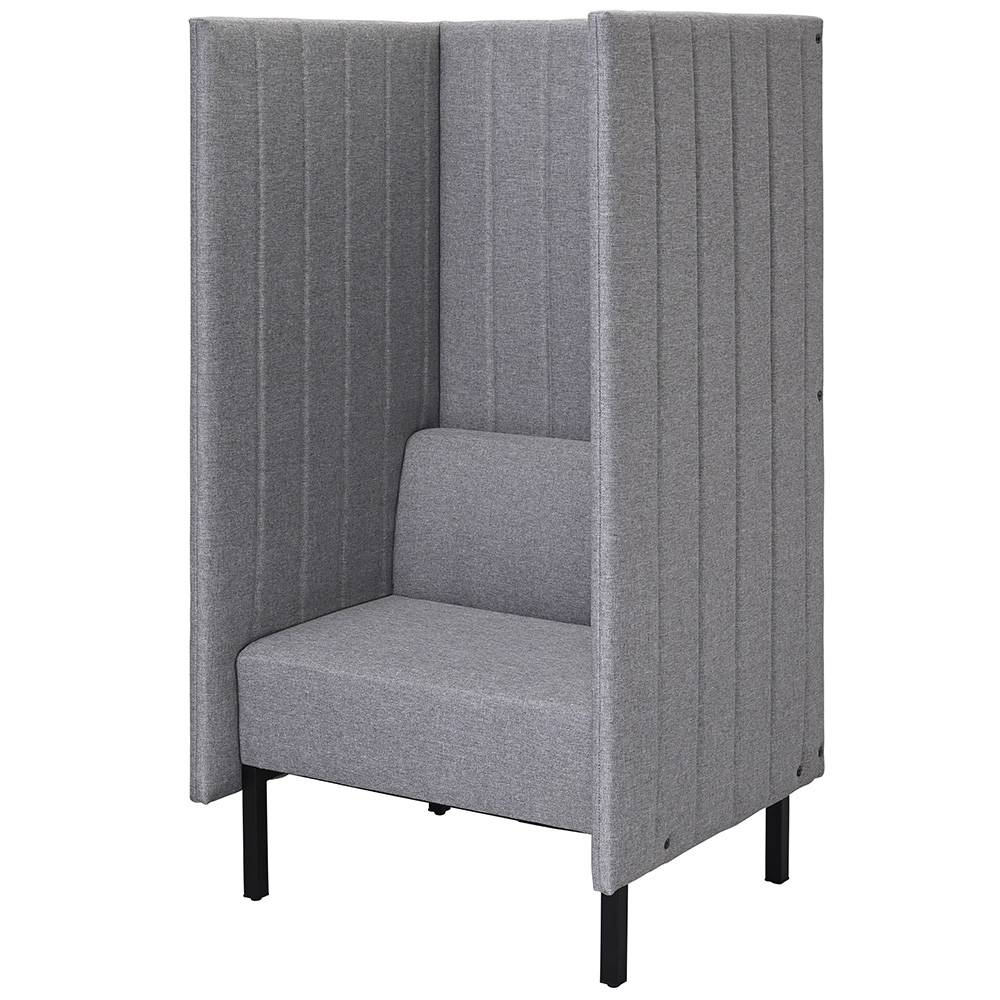 カッコ ファブリックソファ W800×H1500 ライトグレー 両側パネルタイプ