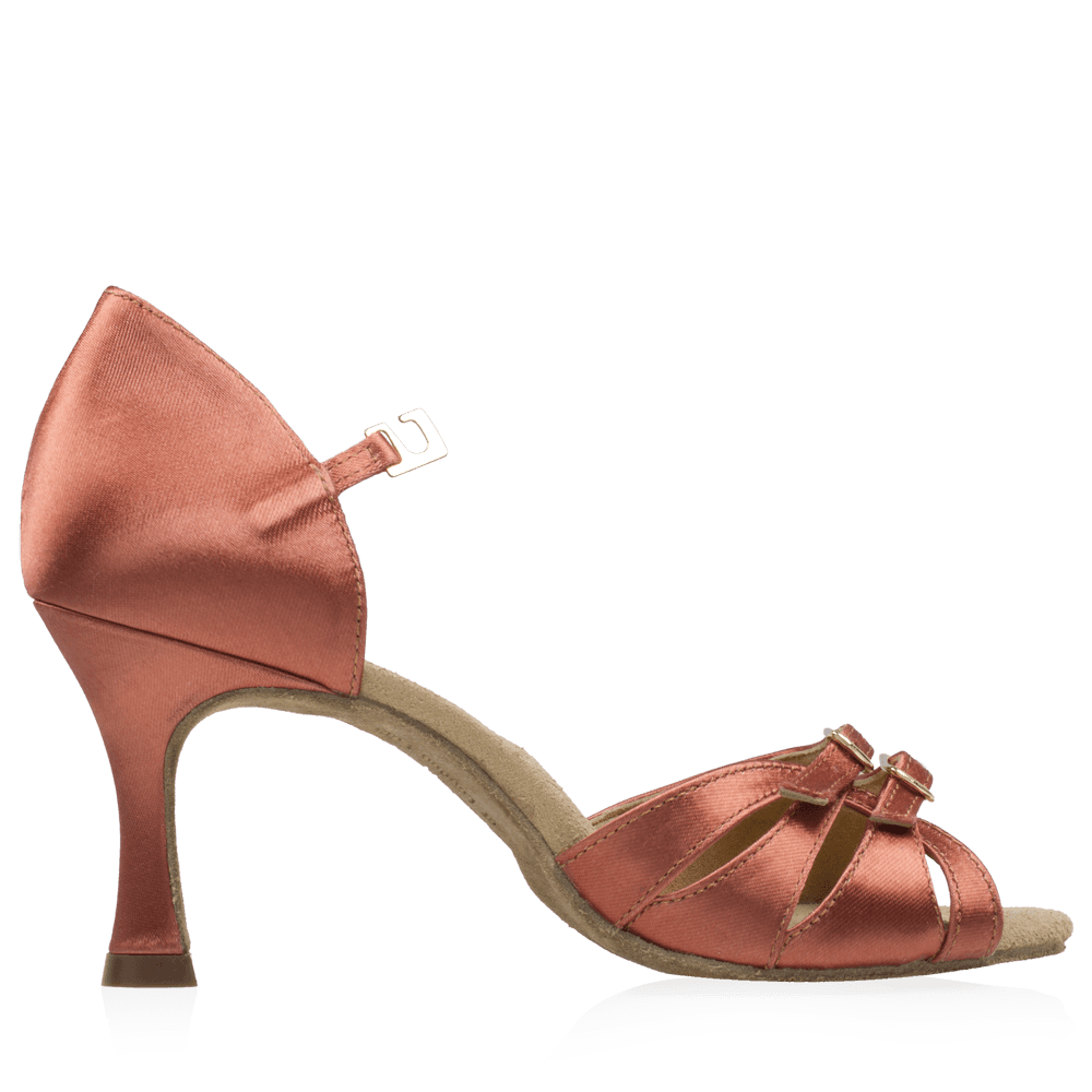 Aquila | Dark Tan Satin | Ladies Latin Dance Shoes - LADIES from