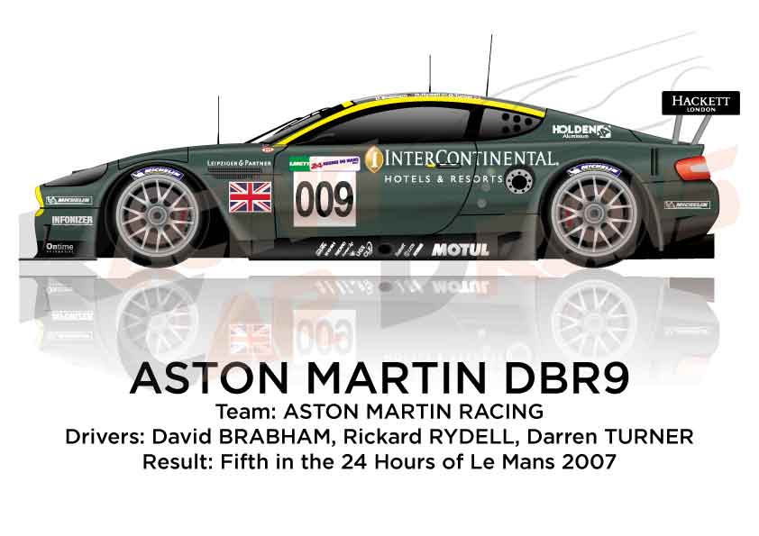Aston Martin DBR9 n.009 fifth in the 24 hours of Le Mans 2007
