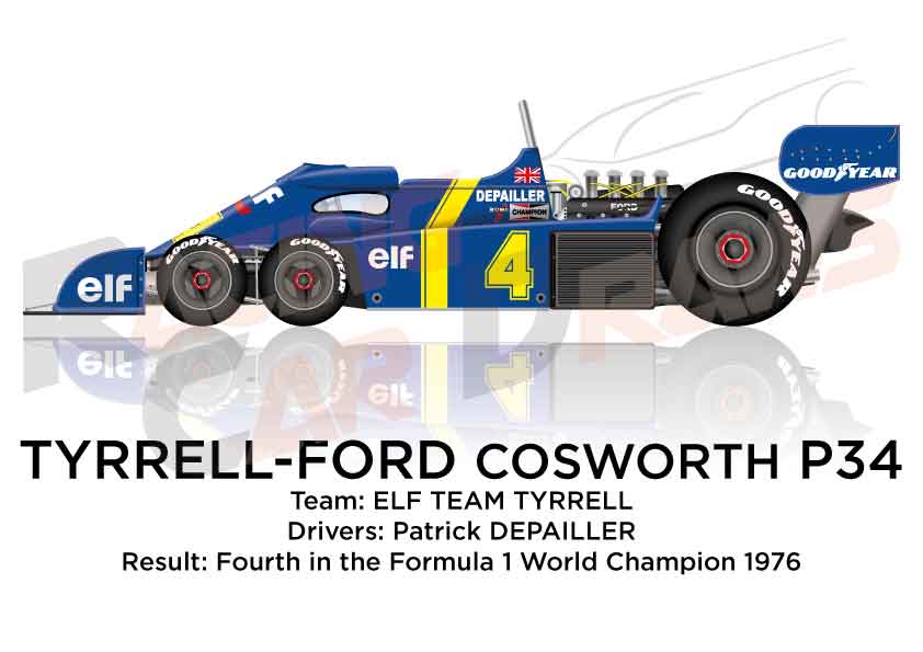 Tyrrell - Ford Cosworth P34 n.4 fourth Formula 1 World Champion 1976