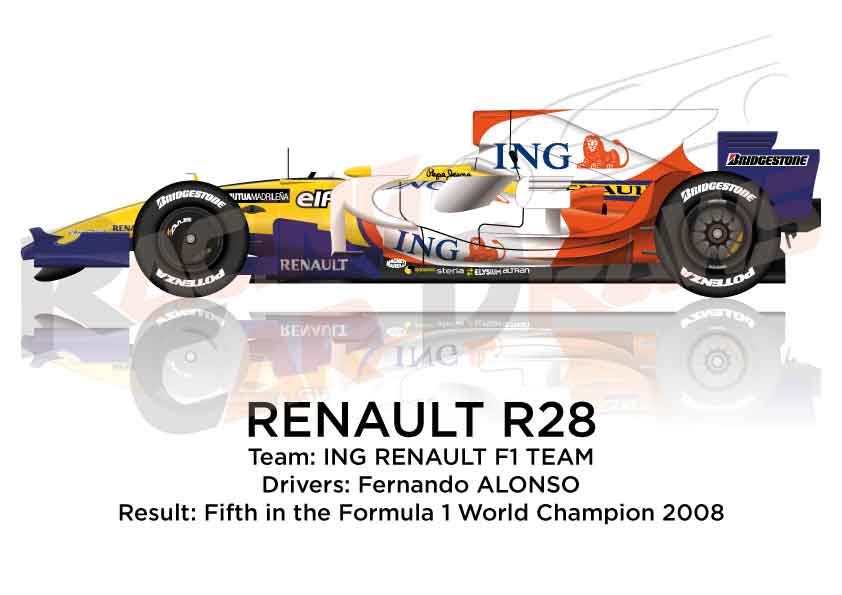 Renault R28 n.5 fifth in the Formula 1 World Champion 2008