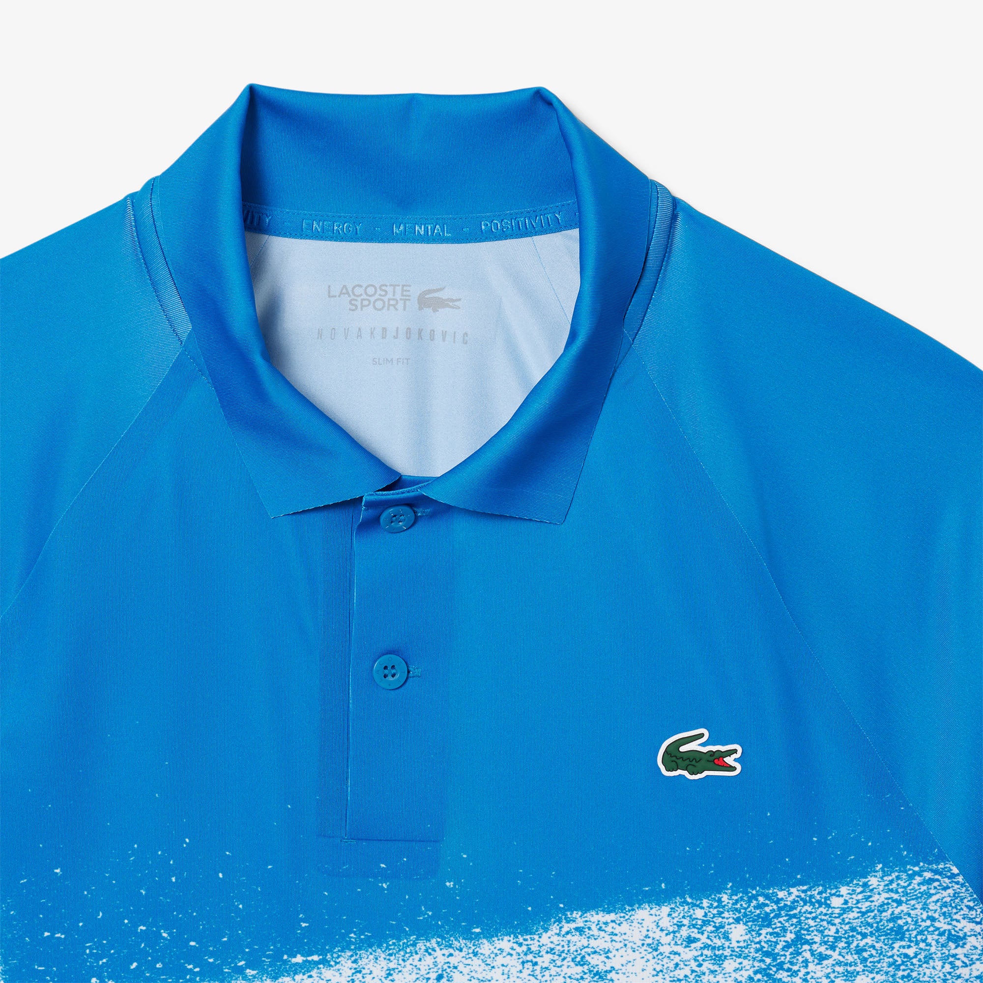2025 Lacoste Novak Djokovic On Court Polo (Blue/White) – Racquet World