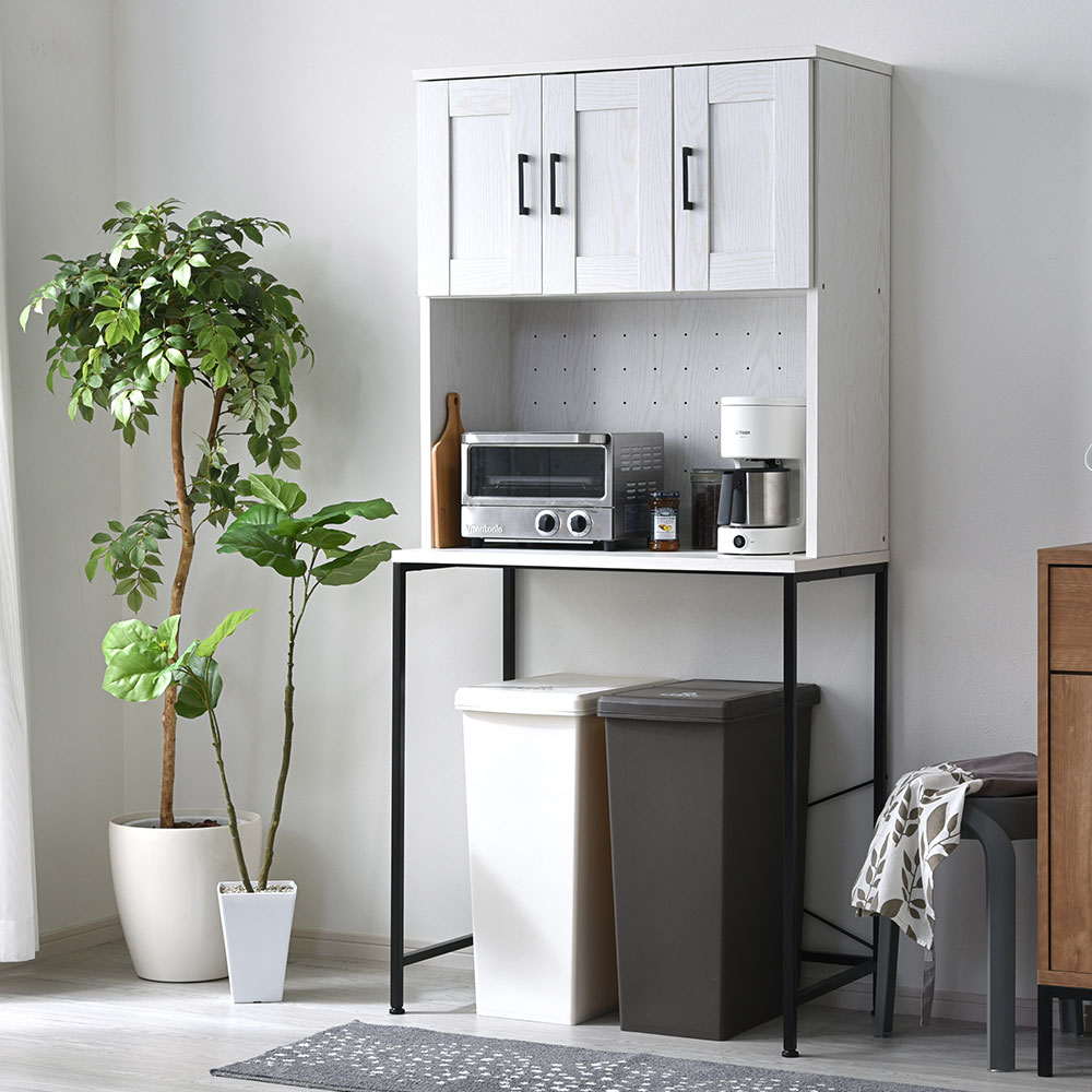 キッチン収納 ゴミ箱上オープンラック クイエール｜ユニットシェルフ