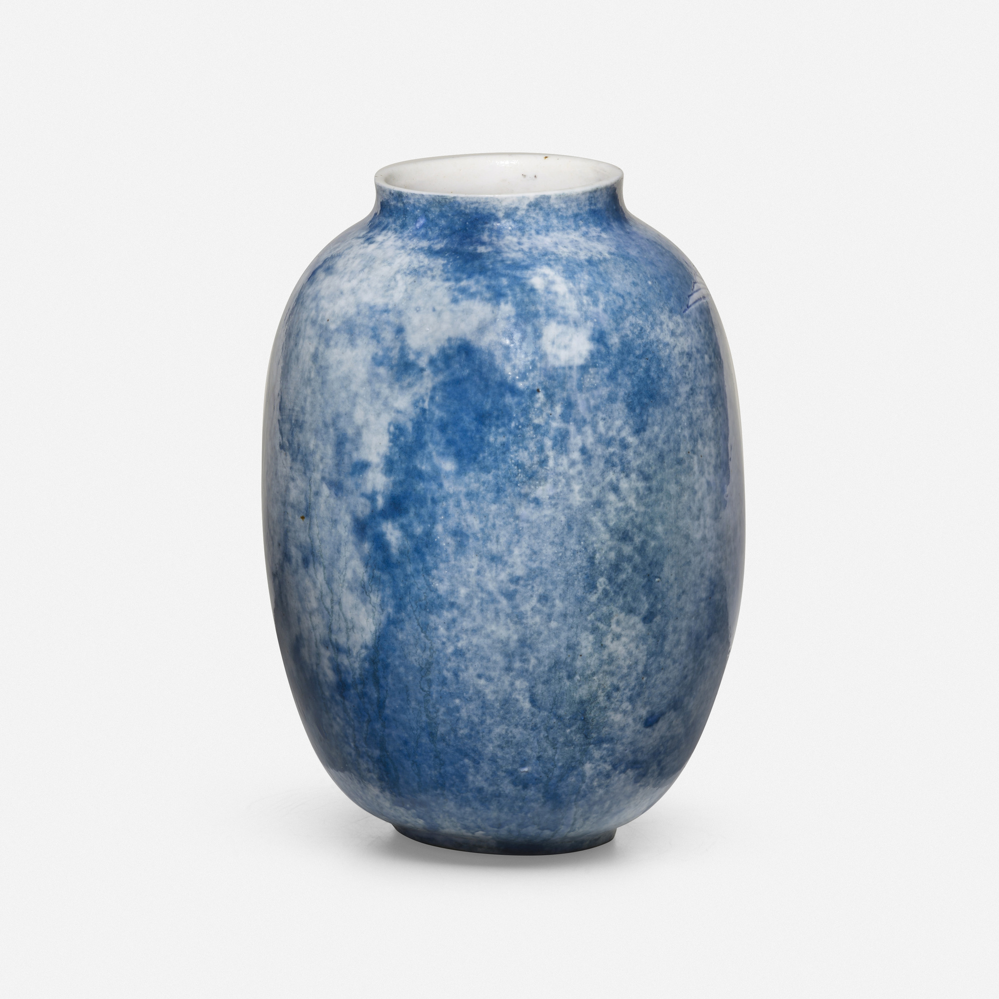 151: MARY LOUISE MCLAUGHLIN, Rare vase with flying cranes < Early