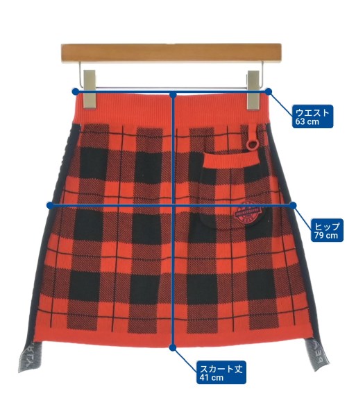 PEARLY GATES（パーリー ゲイツ）ミニスカート 赤 サイズ:0(XS位