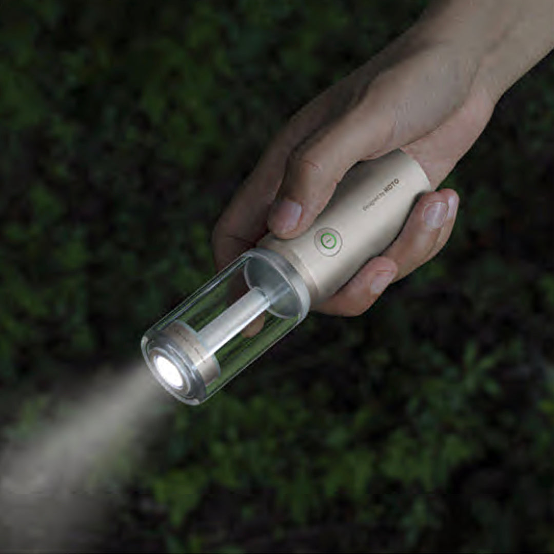 3つの光源搭載小型キャンプライト「HOTO CAMPLIGHT」 – 10 square meters