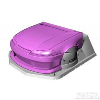 ADDICTION AD-PB8-2 S15シルビアOL雷神フロントパーツ&リアバンパー