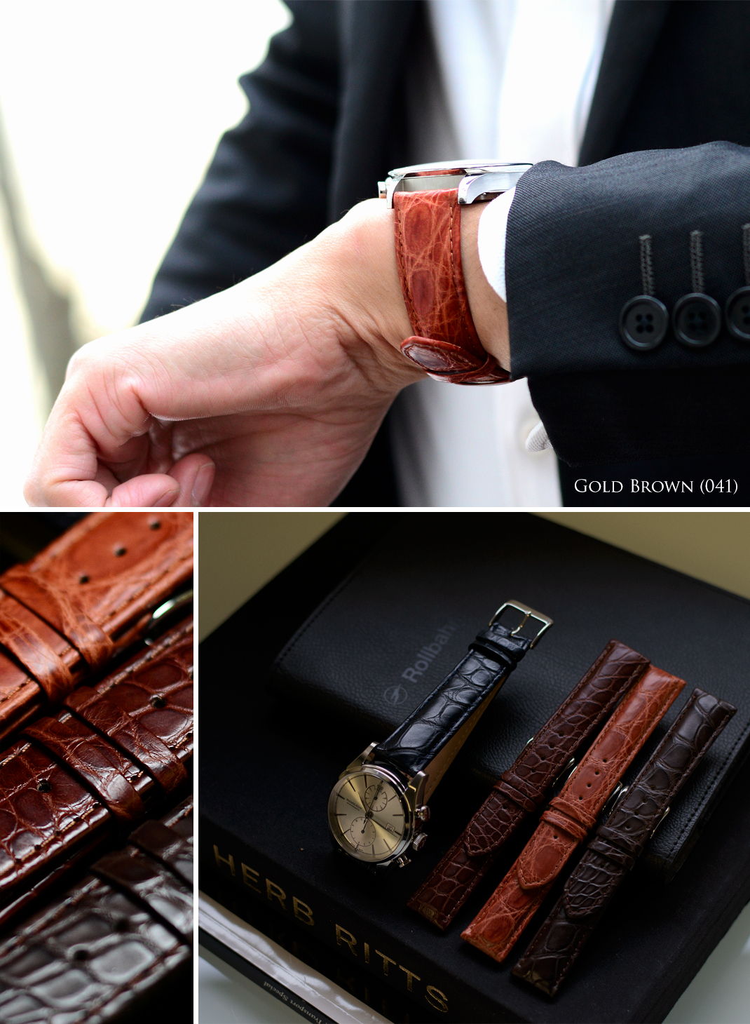 楽天市場】時計ベルト 時計 ベルト カイマン(ワニ革) カイマンクロコ