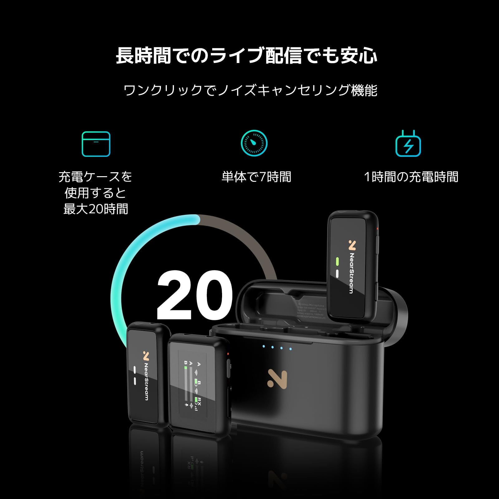 楽天市場】ワイヤレスマイク 配信 ピンマイク 無線 ノイズキャンセ