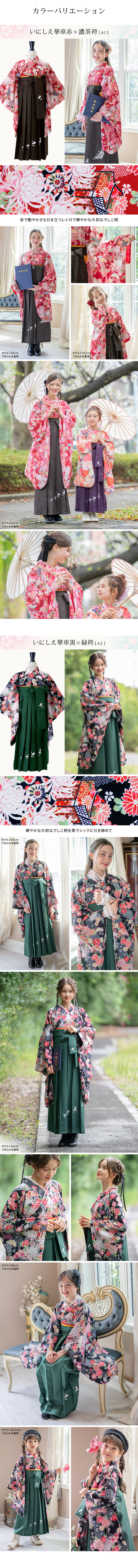 送料無料【卒服最終セール超目玉】簡単袴セット 京都絵師描き下ろし