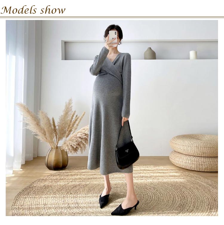 楽天市場】送料無料 ワンピース マタニティ ニットワンピース クロス