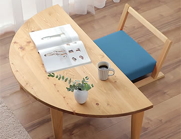 座卓・ちゃぶ台 roya オーク ちゃぶ台 W90〜120 無垢 完成品 折り畳み式 丸テーブル 座卓