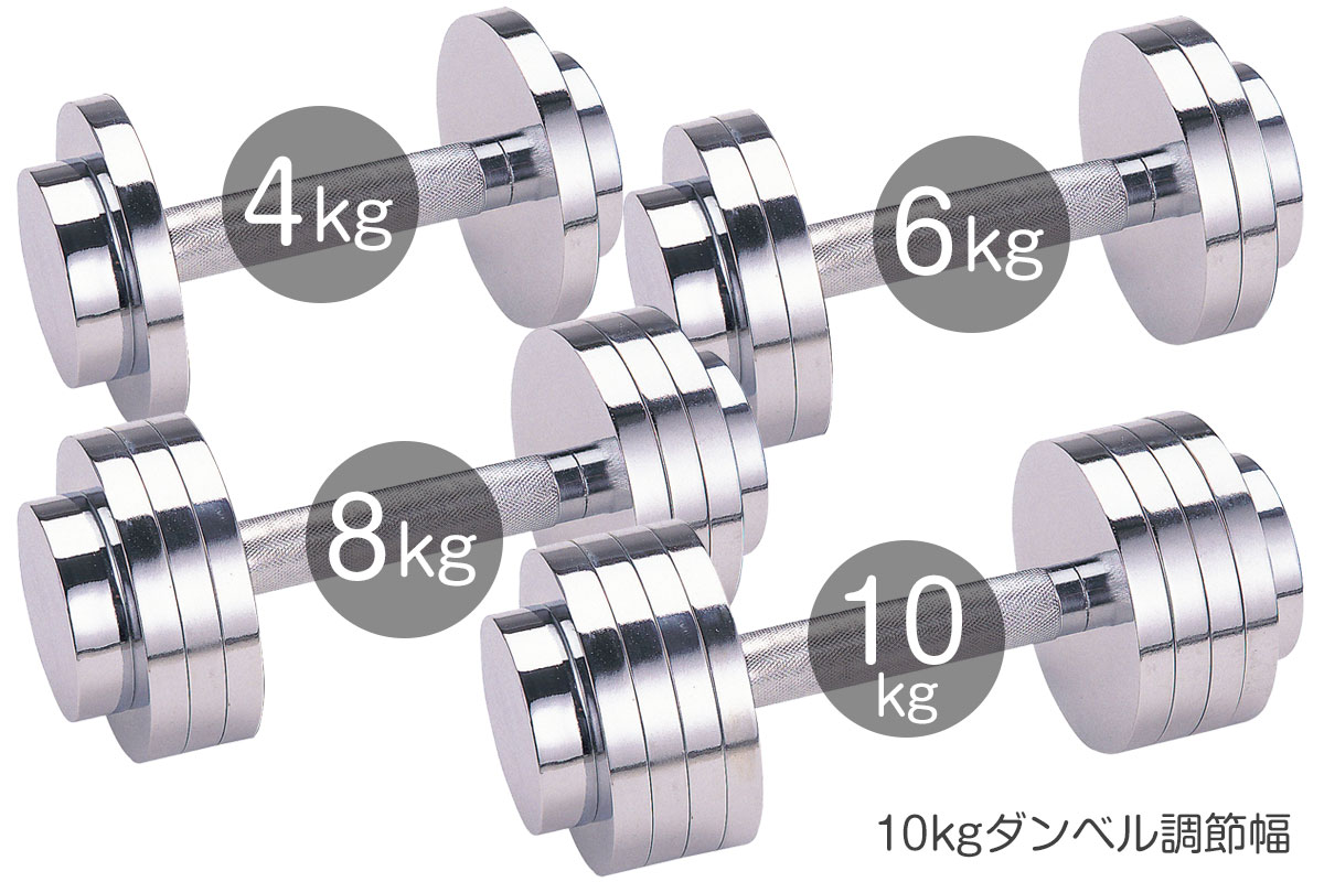 楽天市場】【訳有り】【送料無料】クロームダンベル 2個セット/鉄人