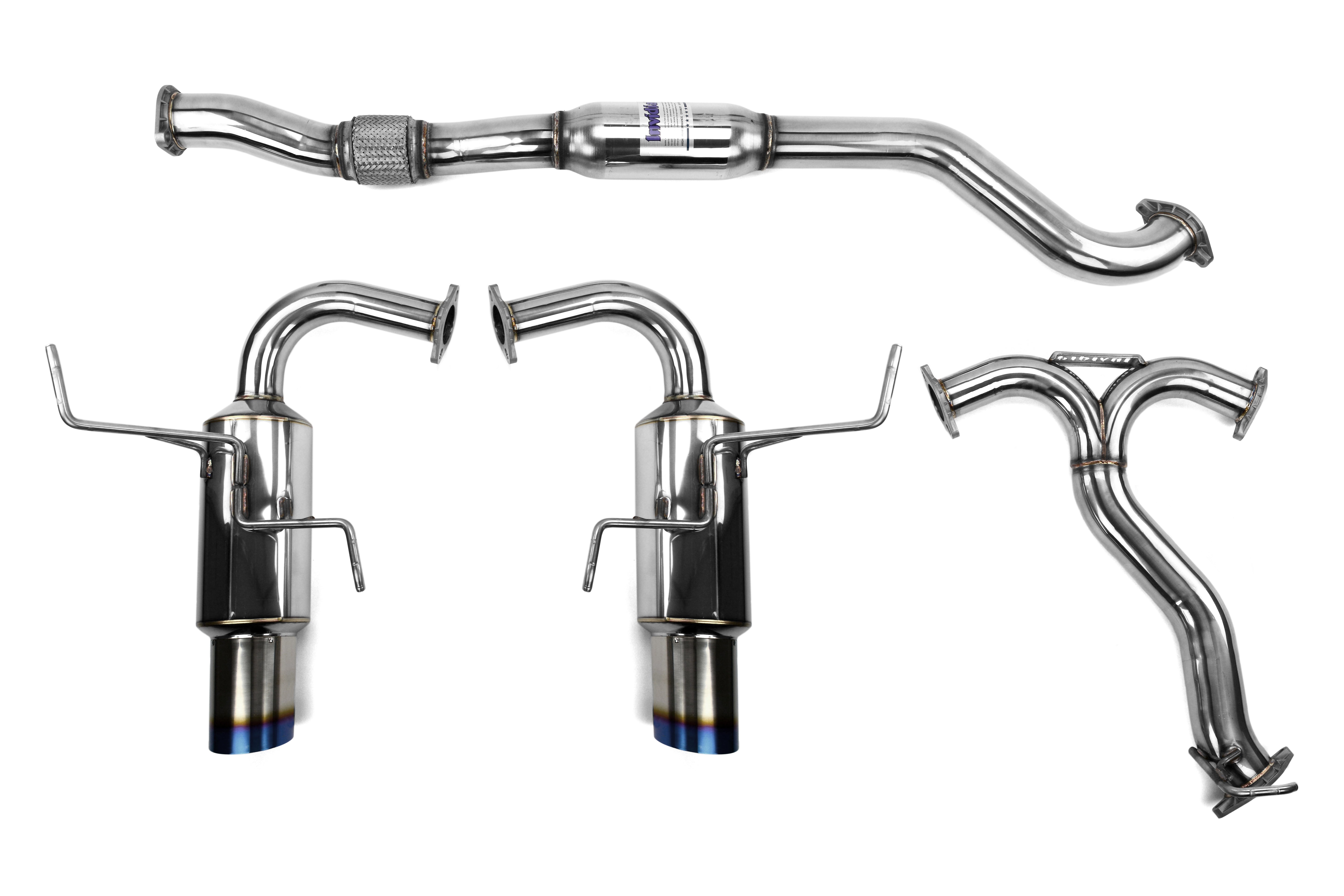 Invidia N1 Dual Exit Cat Back Exhaust - Titanium Tips - 2015-2021