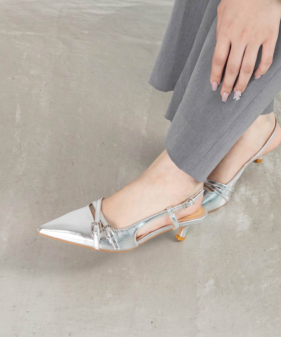 SALE】3E3E幅広 クロスベルト スリングバックパンプスRANDA公式サイト