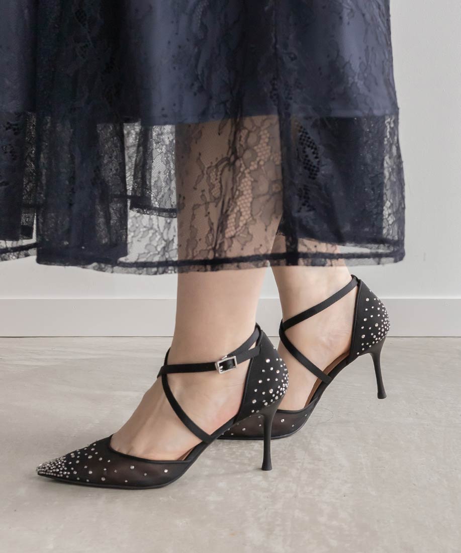 SALE】クロスストラップビジューパンプスRANDA公式サイト