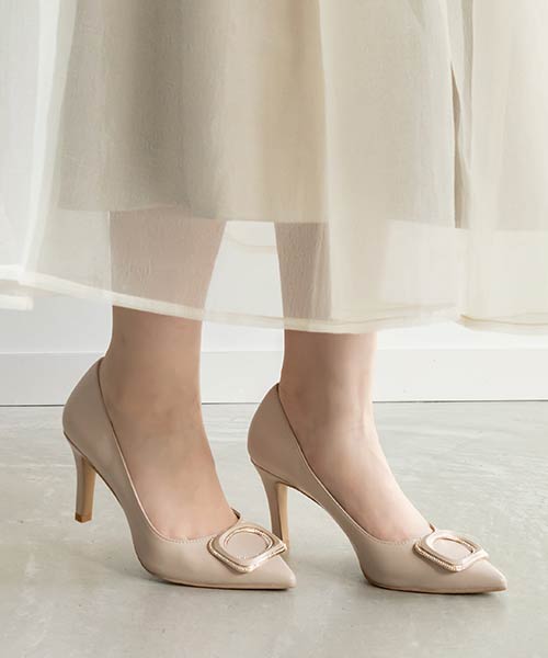 スクエアビジューバックルパンプスRANDA公式サイト