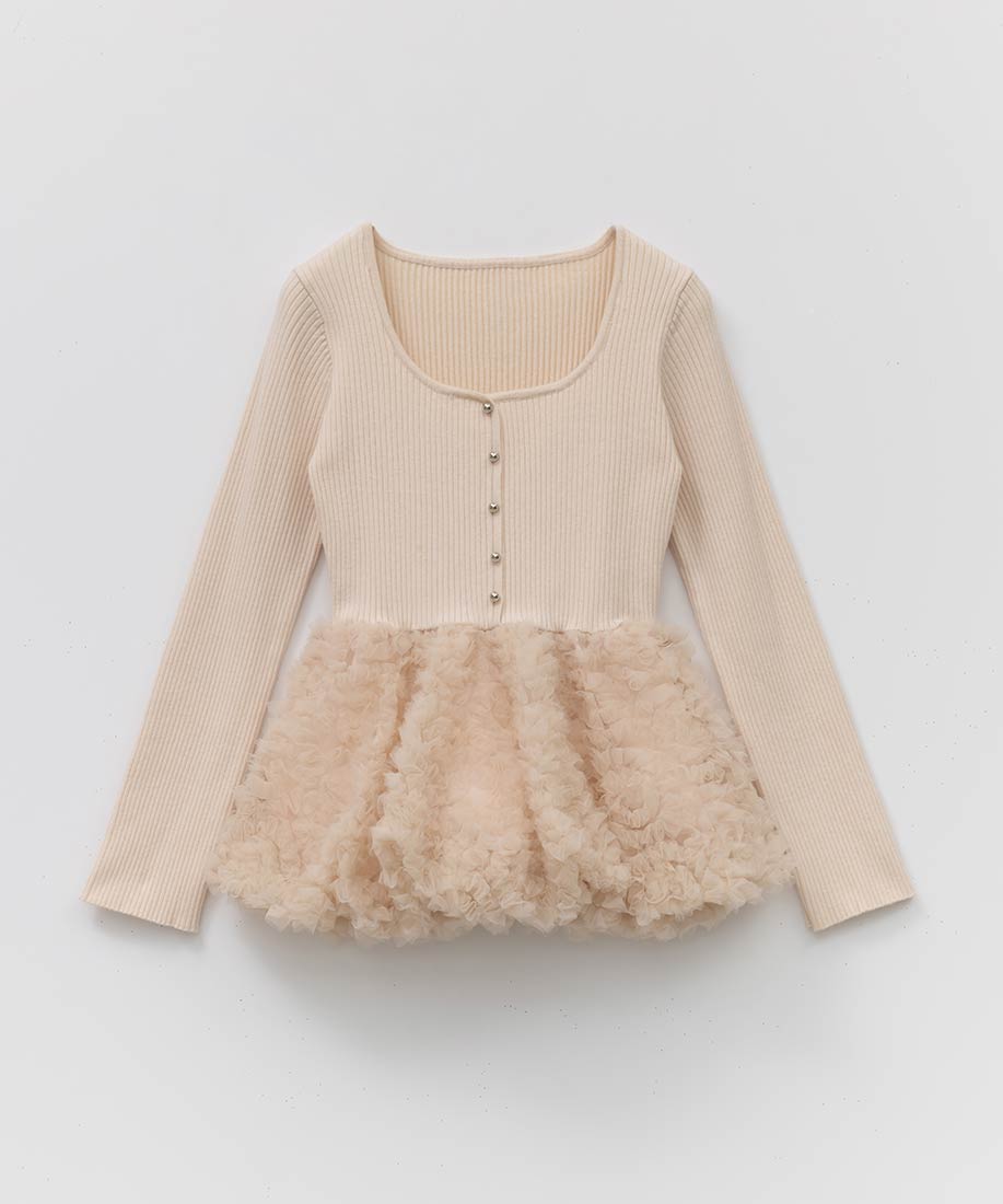 デザインチュールペプラムリブニットRANDA公式サイト