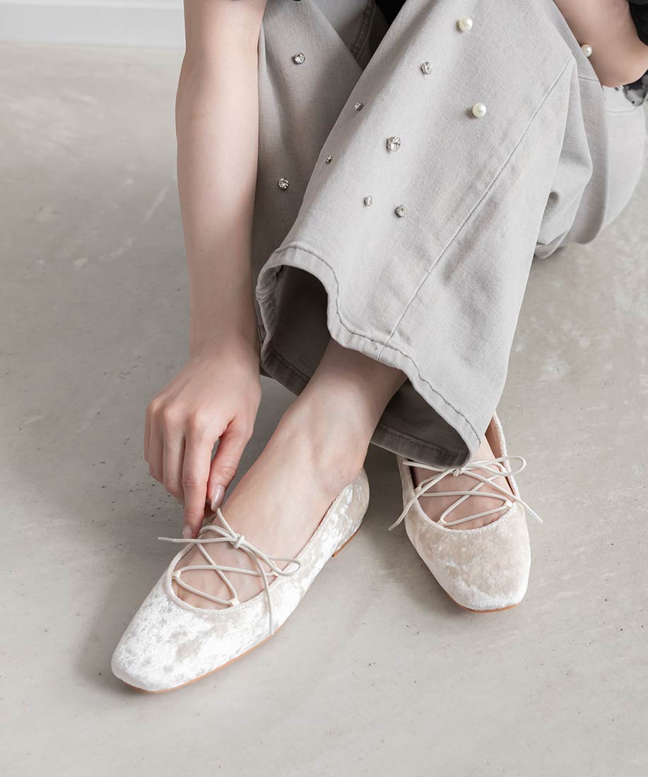 SALE】レースアップフラットパンプスRANDA公式サイト