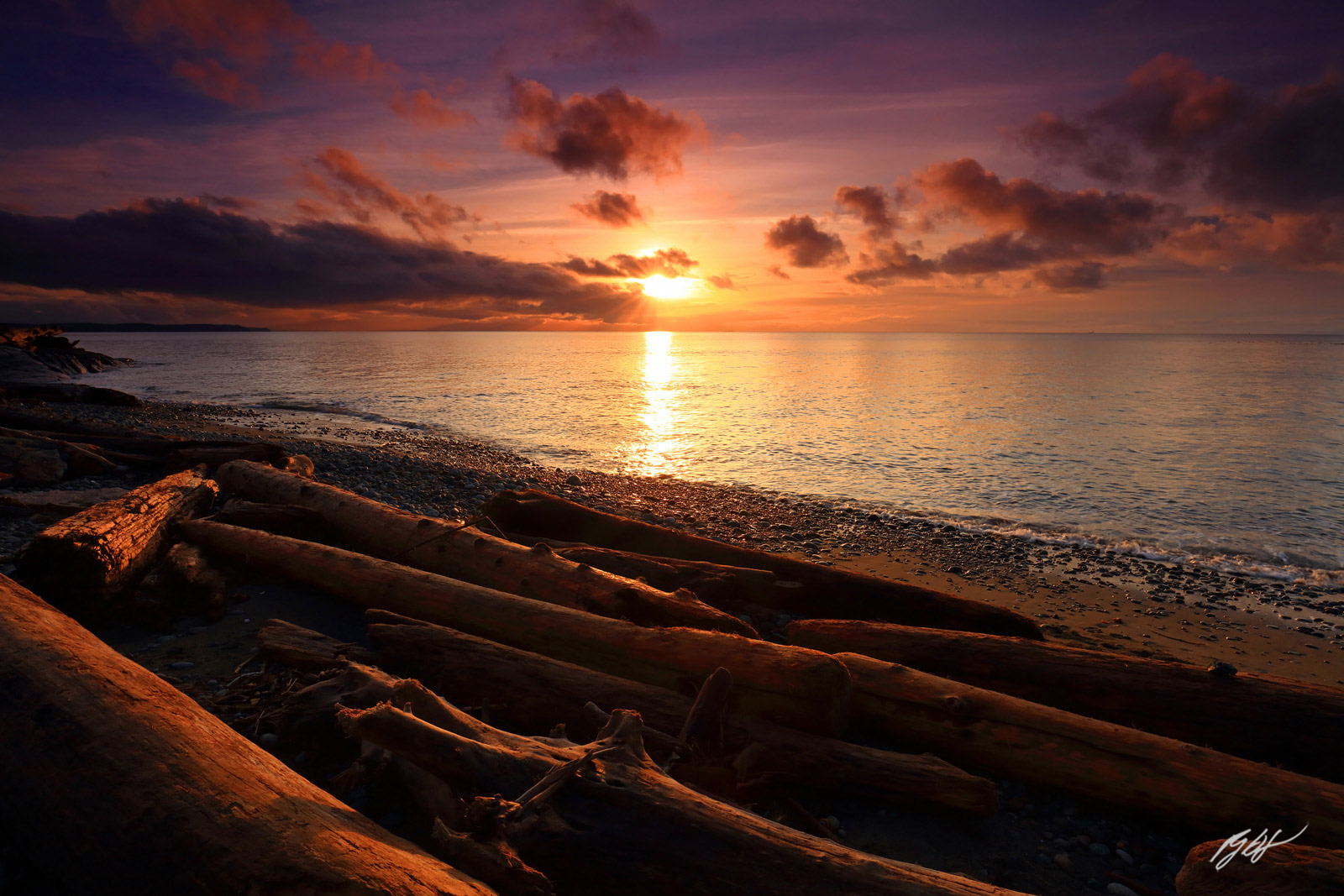 B213 Sunset Shi Shi Beach, Olympic National Park, Washington