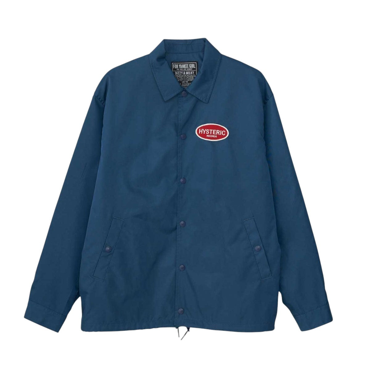 HYSTERIC GLAMOUR]HYSTERIC RECORDS コーチジャケット/NAVY(02243AB05