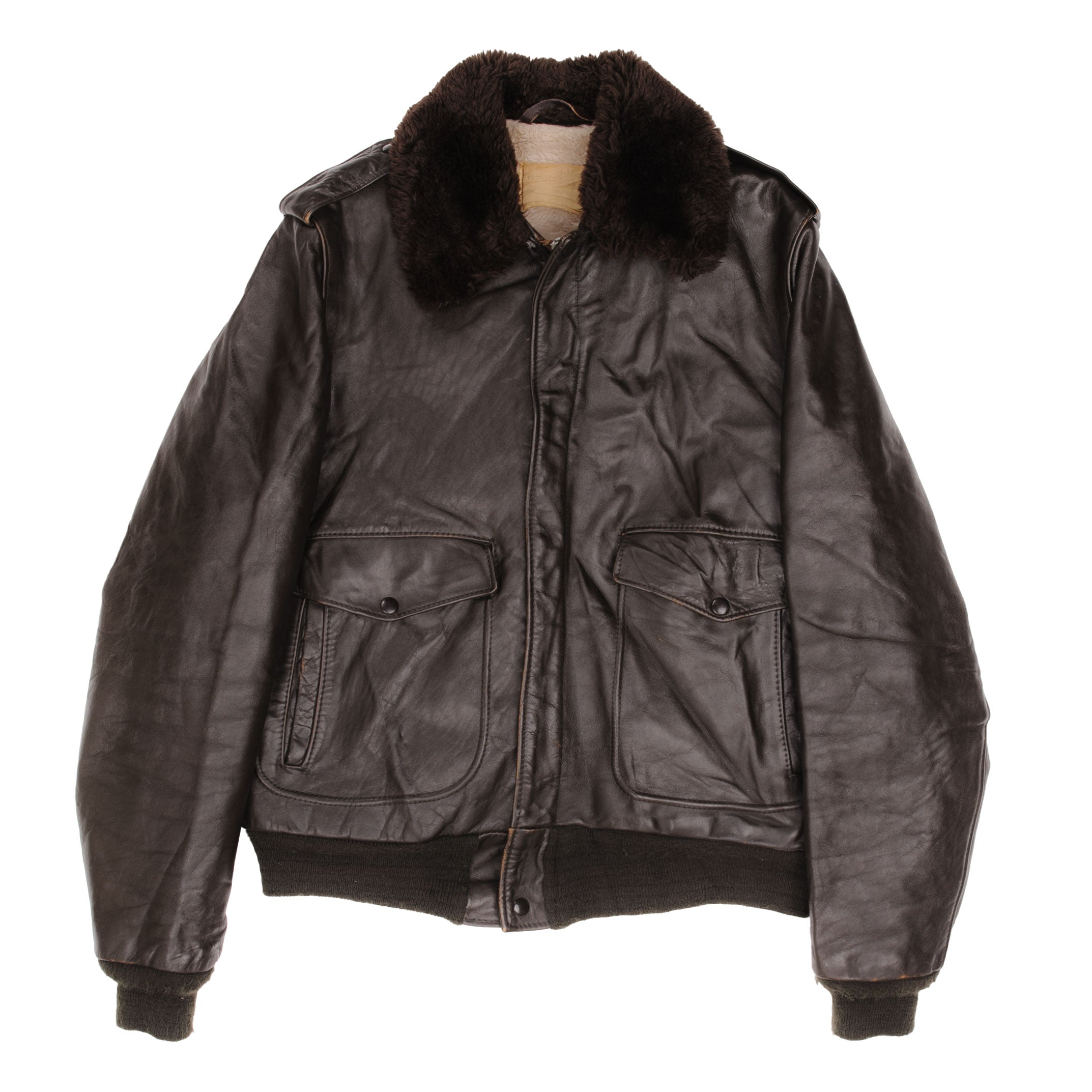 VINTAGE USAF US AIR FORCE SCHOTT BROS 1970S 674 MS FLIGHT LEATHER