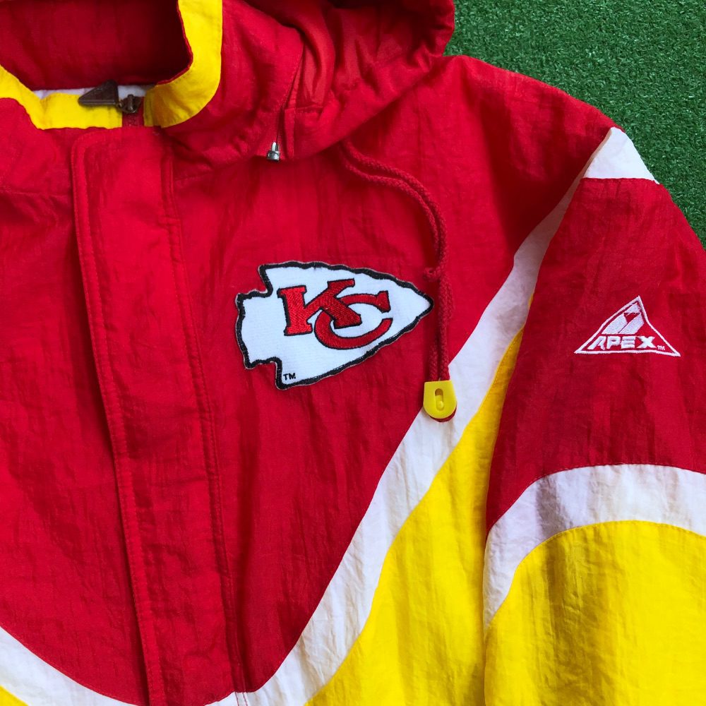 90's Kansas City Chiefs Apex One NFL Heavyweight Jacket Size XL