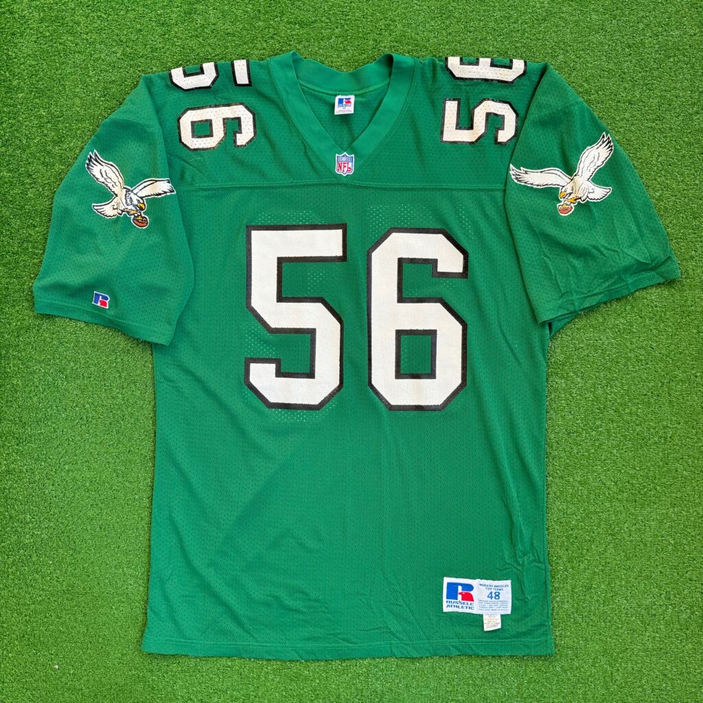 90's Byron Evans Philadelphia Eagles Authentic Russell Kelly Green