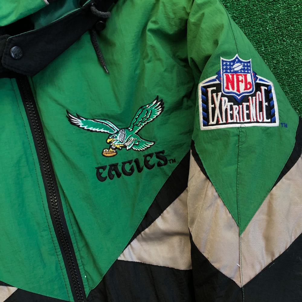 90's Philadelphia Eagles Pro Player NFL Heavy Weight Jacket Size