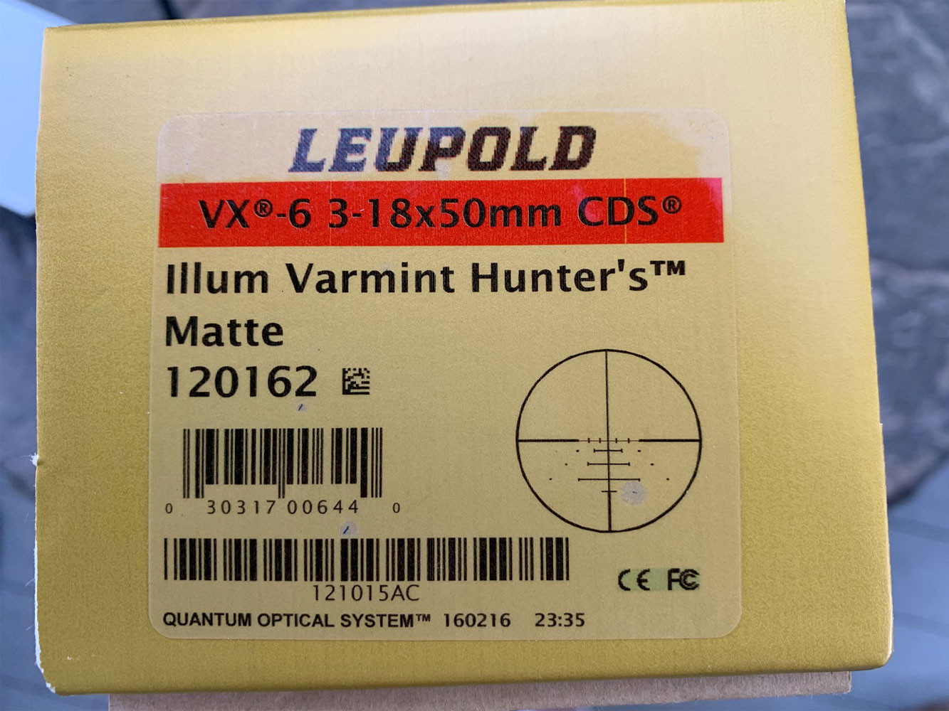 Leupold VX-6 3-18x50 CDS Varmint Hunter's Matte | RKB Armory