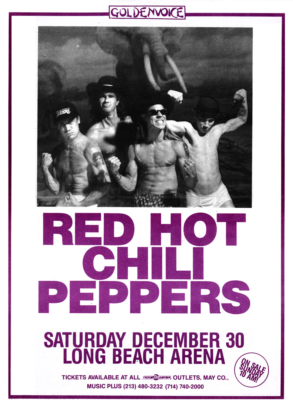 December 30, 1989 · Long Beach Arena, Long Beach, CA · RHCP Live