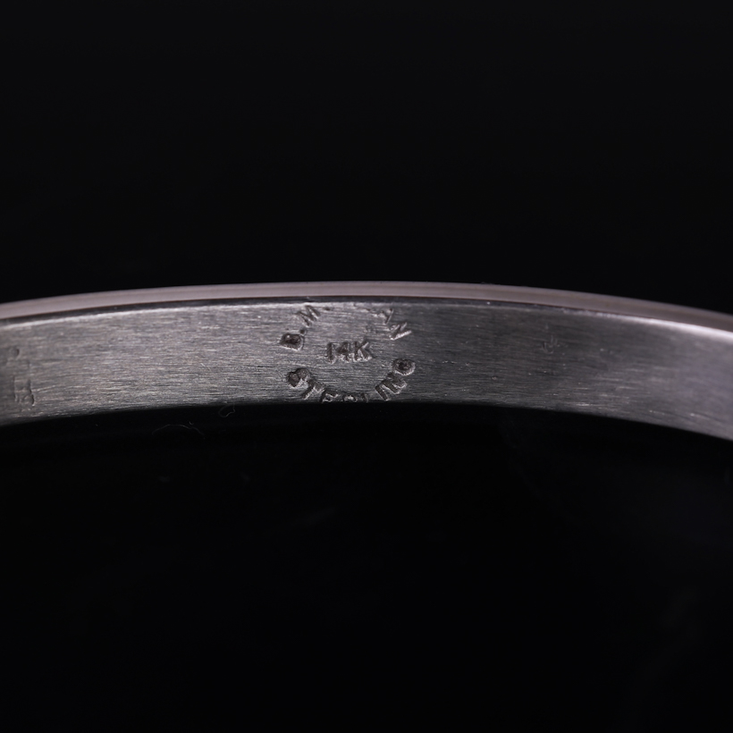 RIVER MAIL企画】ナバホ族 Bruce Morgan 1/4” 14K 4ダイヤ+アロー バングル