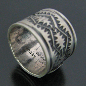 ナバホ族 Sunshine Reeves スワスティカ スタンプワーク リング 19.5号