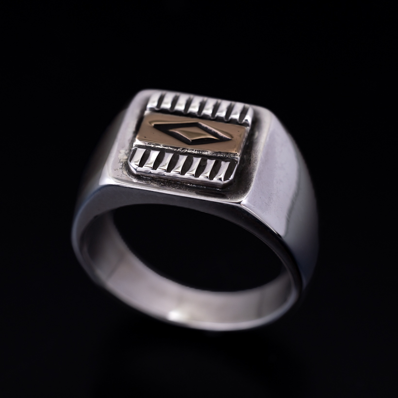 コラボ企画】Bruce Morgan×RIVER MAIL 14K ダイヤ シグネチャー リング