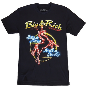 Big and Rich Black Tee- Neon Sign – Richards and Southern