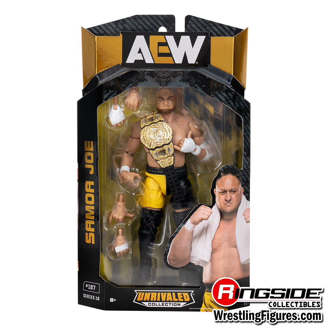 Samoa Joe - AEW Unrivaled 18 Toy Wrestling Action Figure by Jazwares!