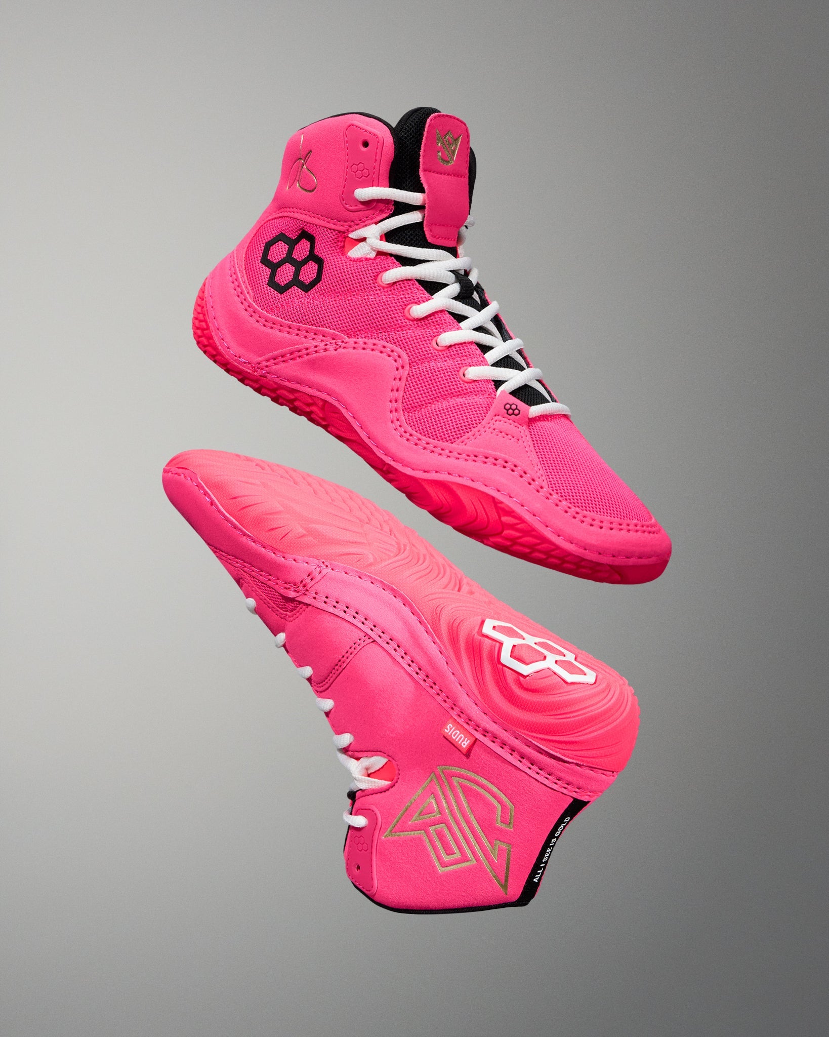 JB1 Adult Wrestling Shoes - Flamingo Pink | RUDIS