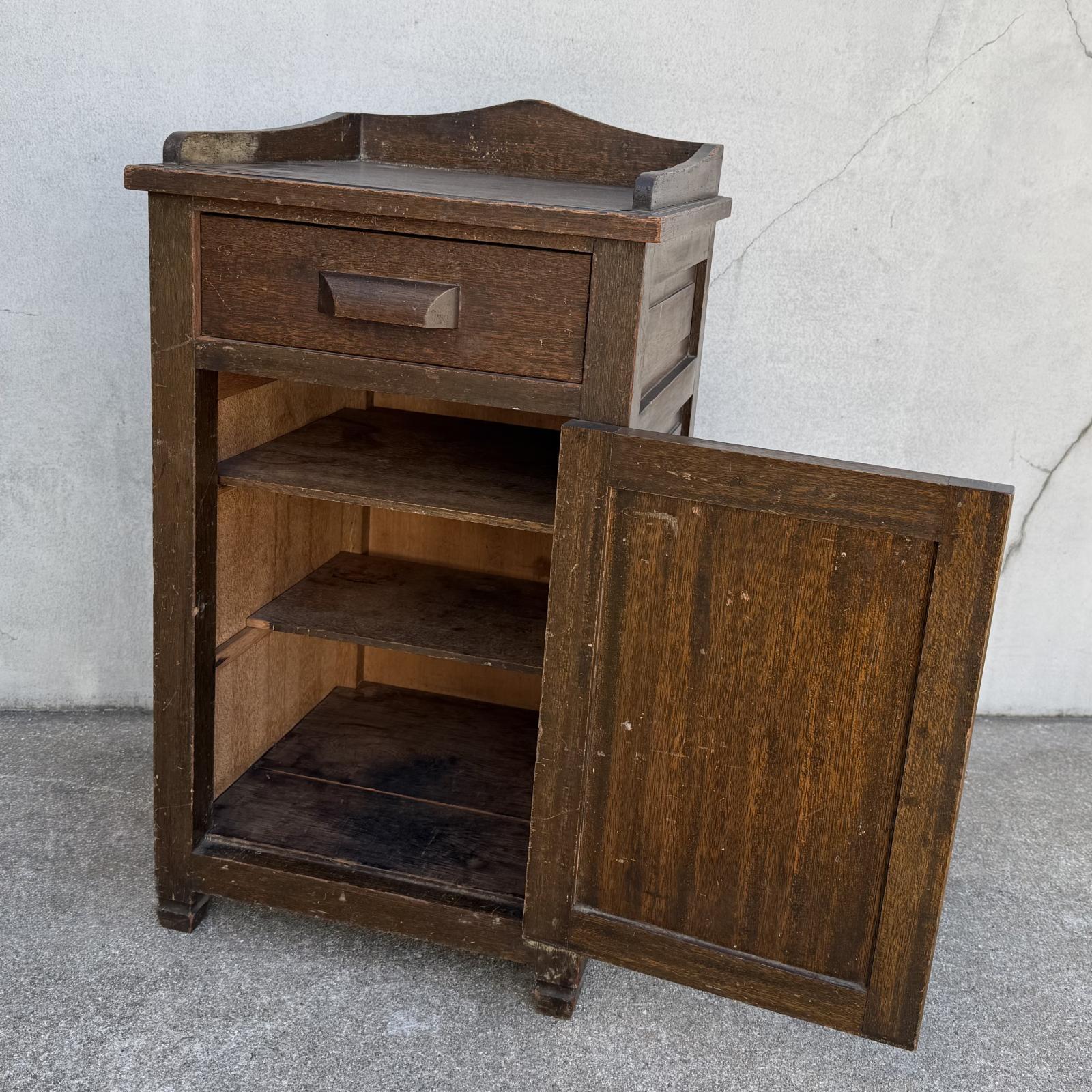 アンティーク 昭和レトロ 古道具 棚 花台 ベッドサイドテーブル