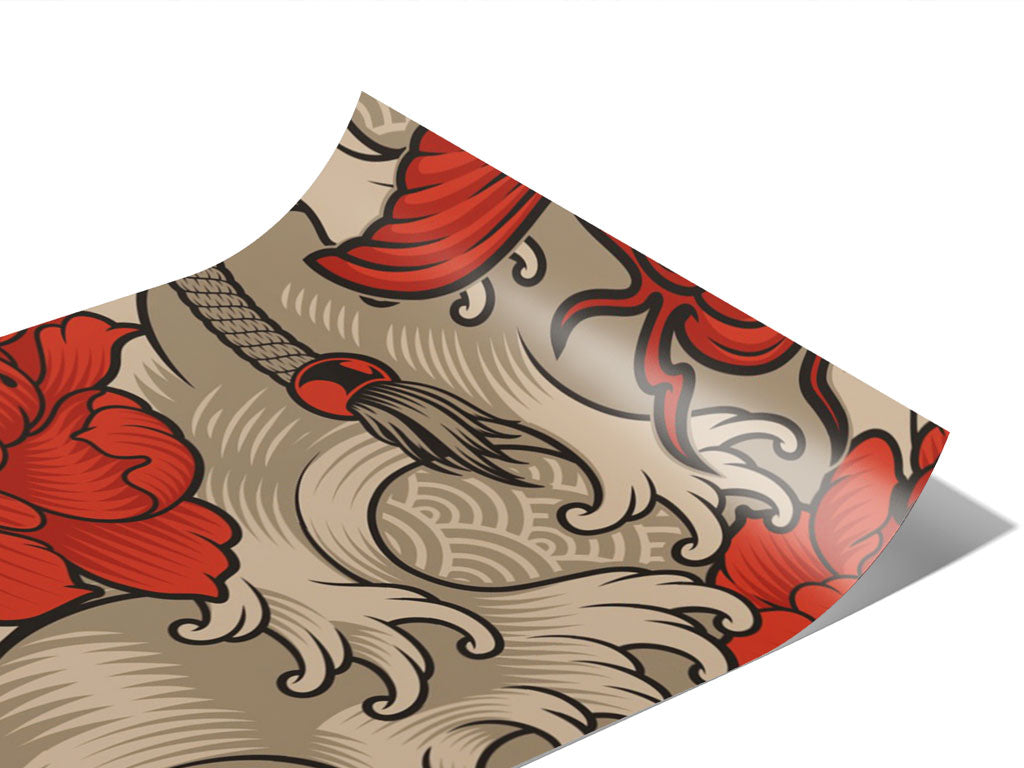 Rwraps™ Red Devil Japanese Vinyl Wrap | Japanese Print Car Wrap