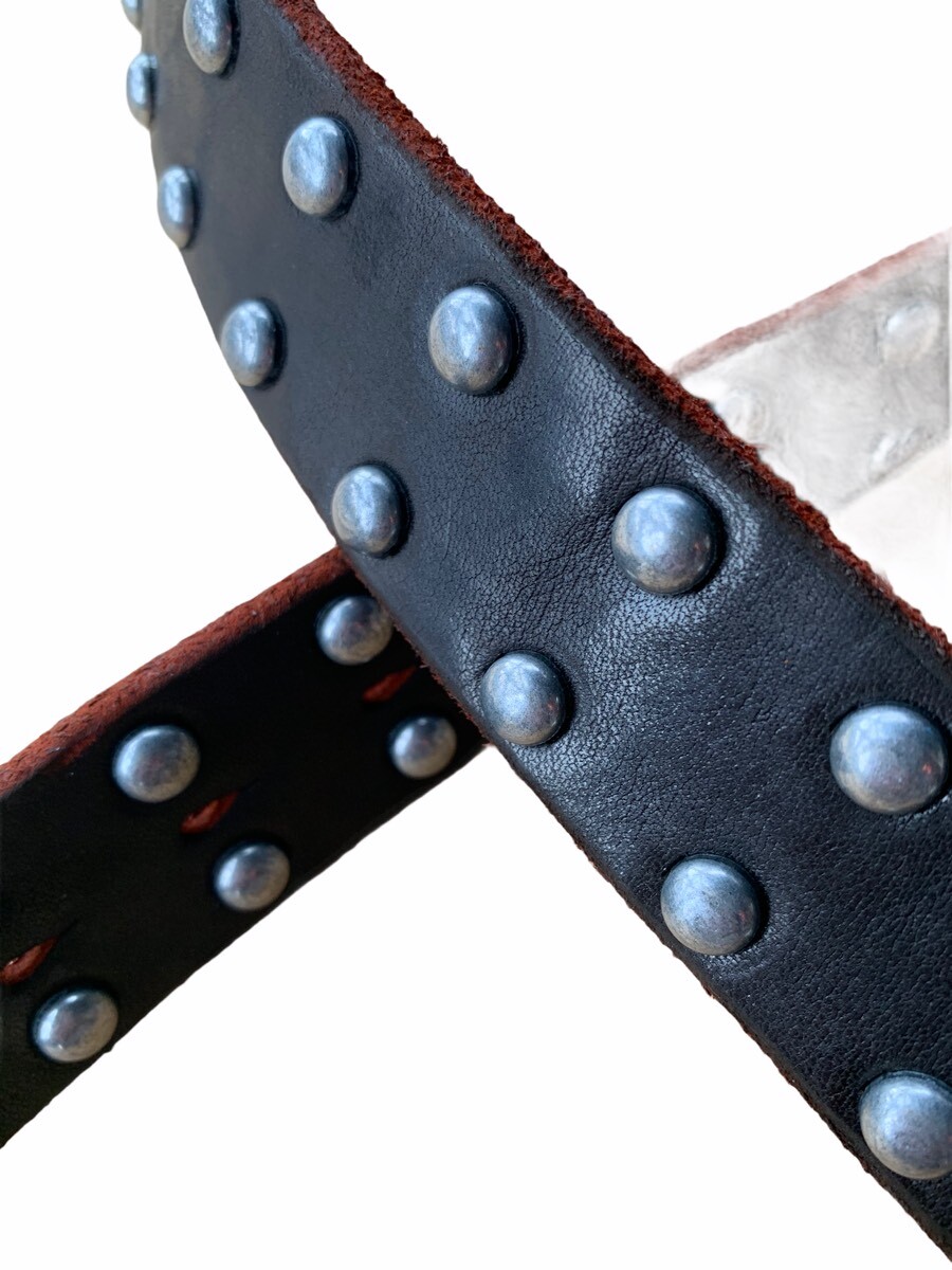 VintageWorks ヴィンテージワークス BELT スタッズベルト BLACK茶