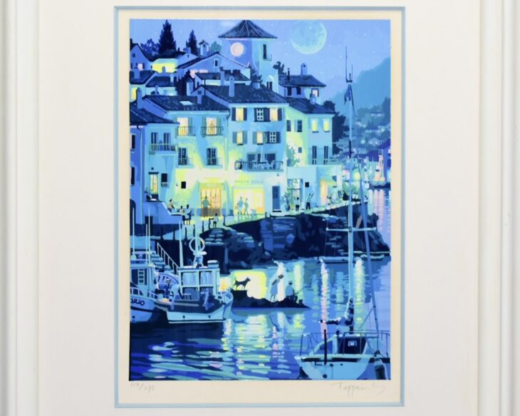 笹倉鉄平 作 『カダケスの夏』 シルクスクリーン ｜骨董品買取 緑和堂