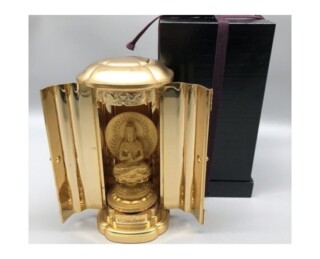 先崎栄伸 作『純金製 大日如来像』 ｜骨董品買取 緑和堂
