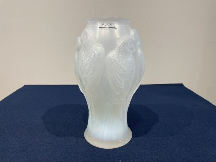 ルネ・ラリック 作『クリスタル 花瓶 バード レリーフ』 ｜骨董品買取